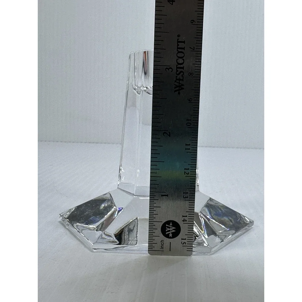 VTG Crystal Candle Stick Holder Miller Rogaska Frank Lloyd Wright FLLW FDN 2000